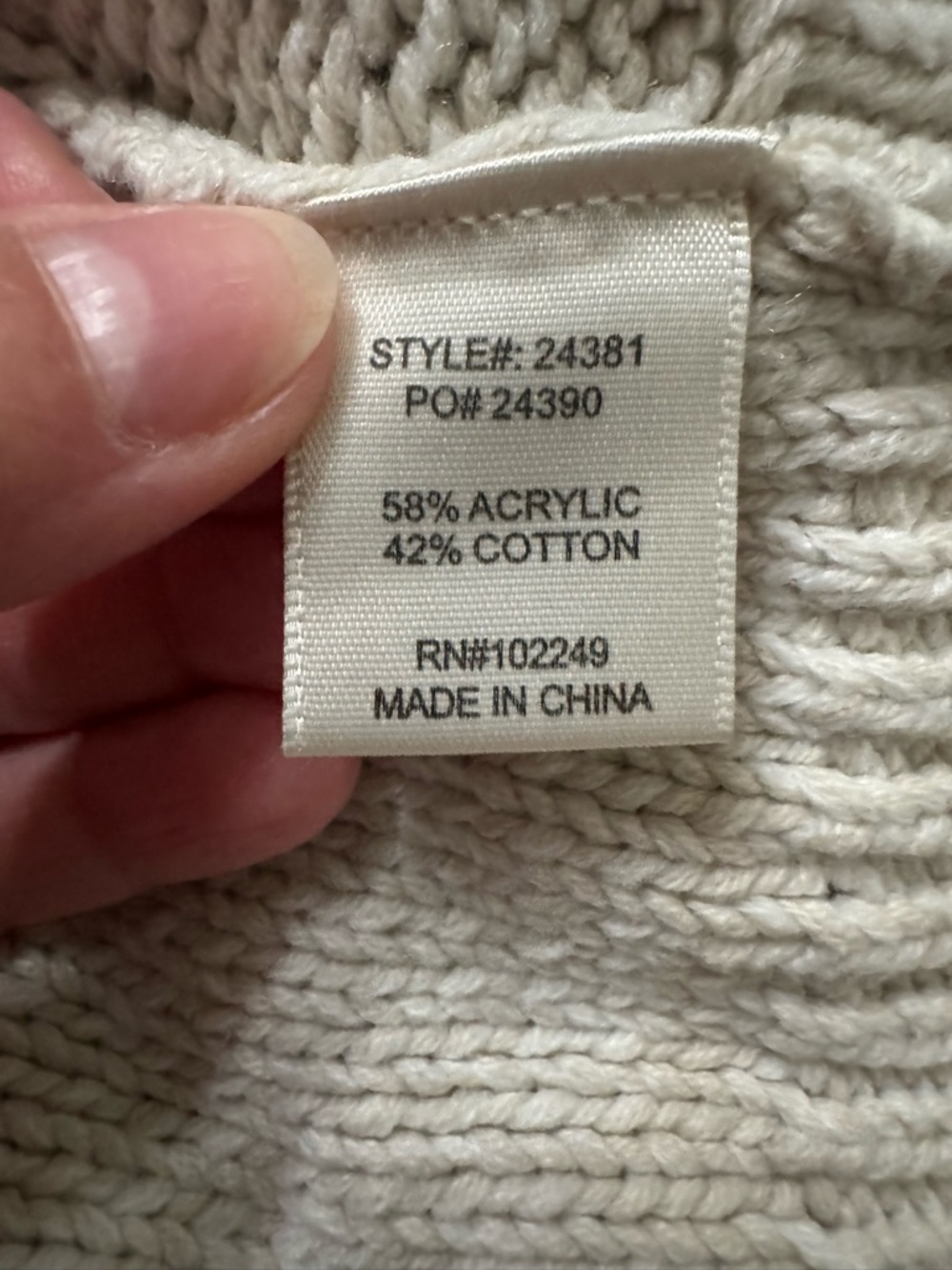Skies are Blue Open-Front Cable Knit Cardigan Sweater - Cream - Picture 5 of 5